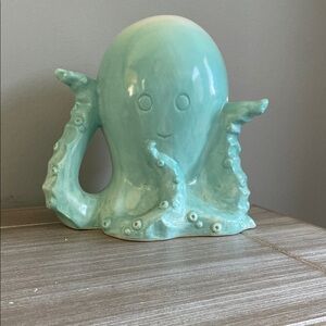 Ceramic Octopus Sculpture - Aqua